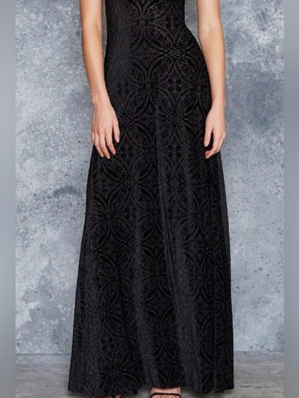 Blackmilk Revenge Of The Burned Velvet Black Maxi - Picture 6 of 8